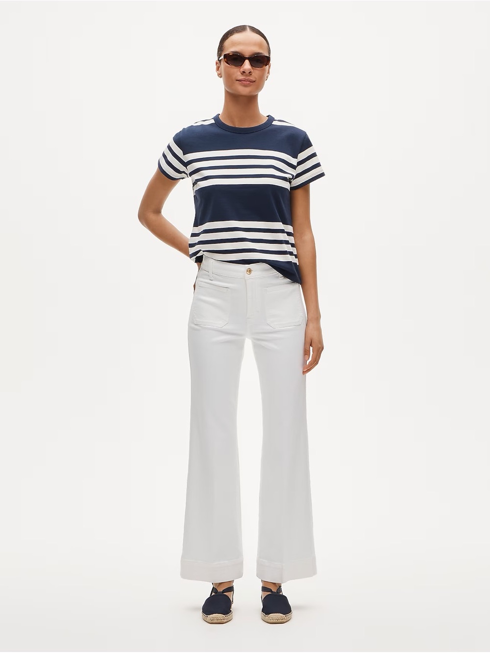 J. Crew Charley kickout cropped jean in super-stretch w/ patch pockets • size 28